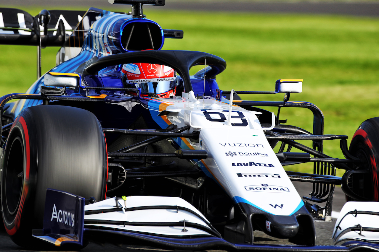 GP GRAN BRETAGNA, George Russell (GBR) Williams Racing FW43B.
16.07.2021. Formula 1 World Championship, Rd 10, British Grand Prix, Silverstone, England, Practice Day.
 - www.xpbimages.com, EMail: requests@xpbimages.com © Copyright: Davenport / XPB Images