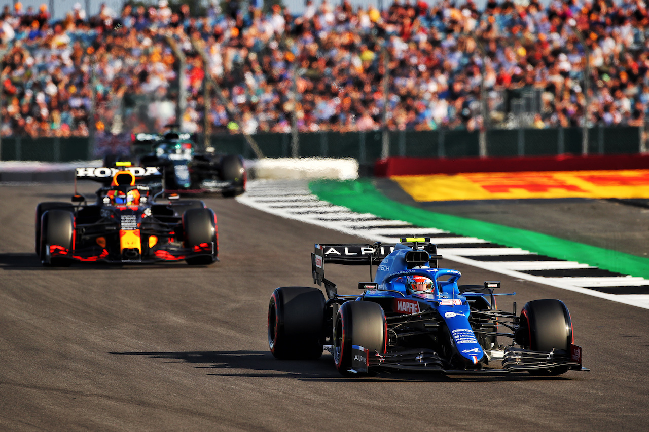 GP GRAN BRETAGNA, Esteban Ocon (FRA) Alpine F1 Team A521.
16.07.2021. Formula 1 World Championship, Rd 10, British Grand Prix, Silverstone, England, Practice Day.
 - www.xpbimages.com, EMail: requests@xpbimages.com © Copyright: Davenport / XPB Images