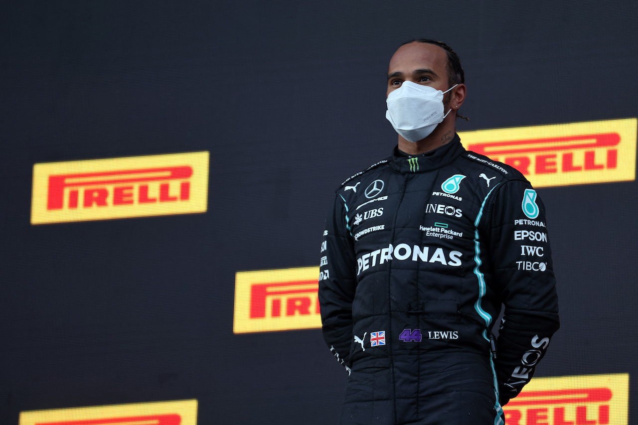 GP IMOLA, 2nd place Lewis Hamilton (GBR) Mercedes AMG F1 W12.
18.04.2021. Formula 1 World Championship, Rd 2, Emilia Romagna Grand Prix, Imola, Italy, Gara Day.
- www.xpbimages.com, EMail: requests@xpbimages.com ¬© Copyright: Batchelor / XPB Images