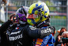 GP IMOLA, (L to R): Lewis Hamilton (GBR) Mercedes AMG F1 celebrates his second position with third placed Lando Norris (GBR) McLaren in parc ferme.
18.04.2021. Formula 1 World Championship, Rd 2, Emilia Romagna Grand Prix, Imola, Italy, Gara Day.
- www.xpbimages.com, EMail: requests@xpbimages.com © Copyright: FIA Pool Image for Editorial Use Only
