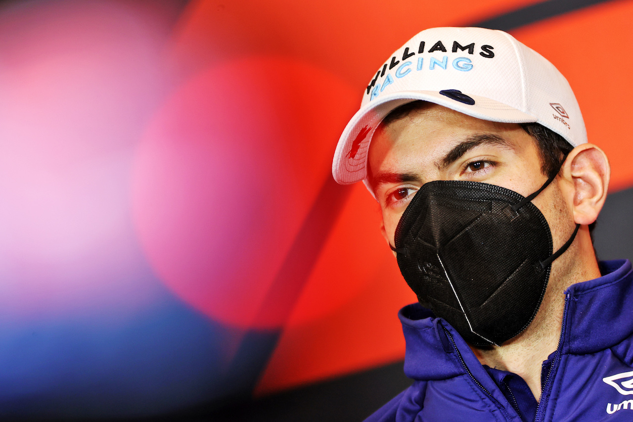 GP IMOLA, Nicholas Latifi (CDN) Williams Racing in the FIA Press Conference.
15.04.2021. Formula 1 World Championship, Rd 2, Emilia Romagna Grand Prix, Imola, Italy, Preparation Day.
- www.xpbimages.com, EMail: requests@xpbimages.com © Copyright: Charniaux / XPB Images