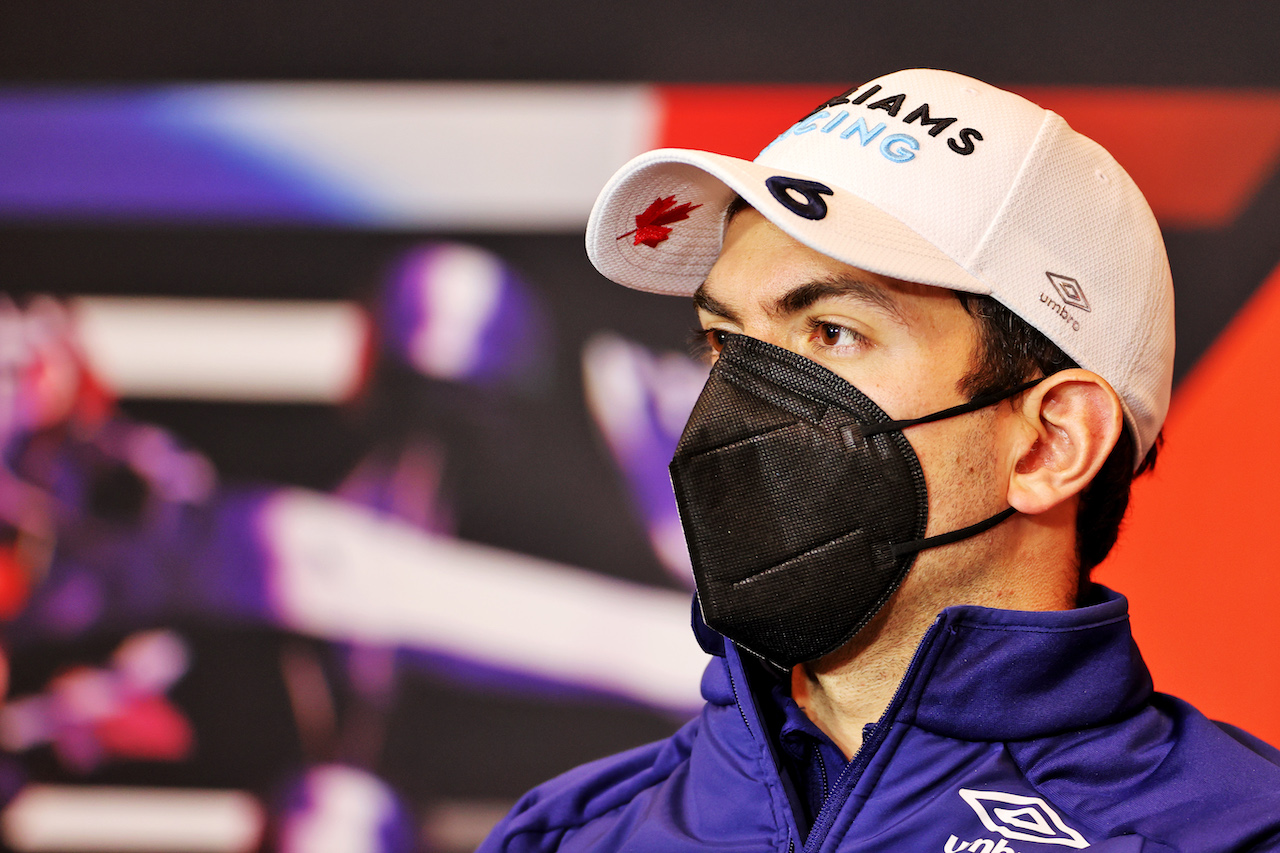 GP IMOLA, Nicholas Latifi (CDN) Williams Racing in the FIA Press Conference.
15.04.2021. Formula 1 World Championship, Rd 2, Emilia Romagna Grand Prix, Imola, Italy, Preparation Day.
- www.xpbimages.com, EMail: requests@xpbimages.com © Copyright: Charniaux / XPB Images