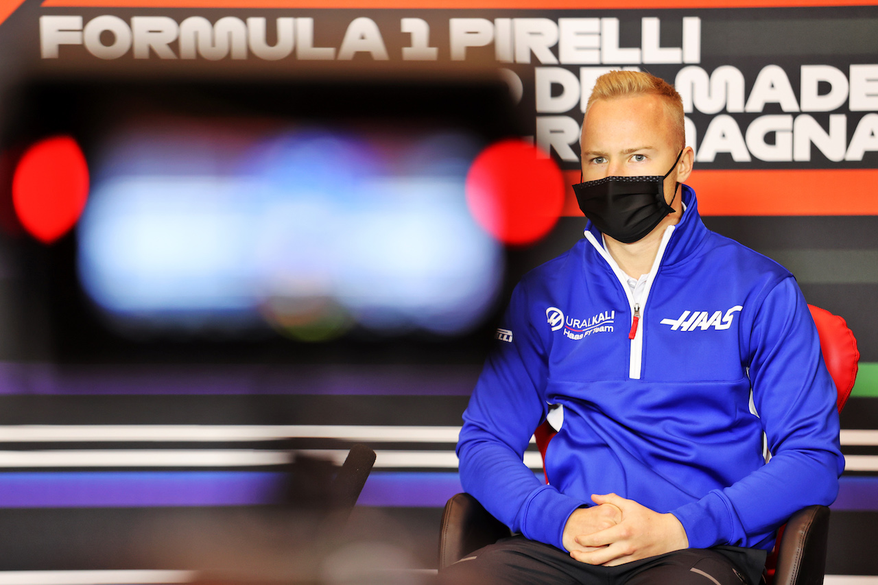 GP IMOLA, Nikita Mazepin (RUS) Haas F1 Team in the FIA Press Conference.
15.04.2021. Formula 1 World Championship, Rd 2, Emilia Romagna Grand Prix, Imola, Italy, Preparation Day.
- www.xpbimages.com, EMail: requests@xpbimages.com © Copyright: Charniaux / XPB Images