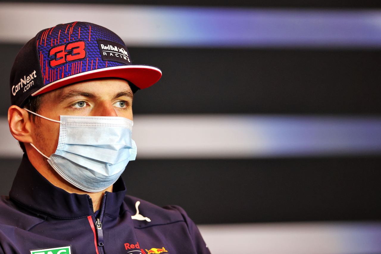 GP IMOLA, Max Verstappen (NLD) Red Bull Racing in the FIA Press Conference.
15.04.2021. Formula 1 World Championship, Rd 2, Emilia Romagna Grand Prix, Imola, Italy, Preparation Day.
- www.xpbimages.com, EMail: requests@xpbimages.com © Copyright: Charniaux / XPB Images