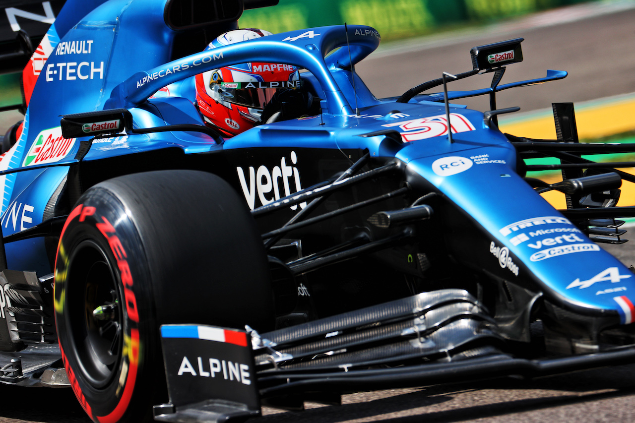 GP IMOLA, Esteban Ocon (FRA) Alpine F1 Team A521.
17.04.2021. Formula 1 World Championship, Rd 2, Emilia Romagna Grand Prix, Imola, Italy, Qualifiche Day.
- www.xpbimages.com, EMail: requests@xpbimages.com © Copyright: Batchelor / XPB Images