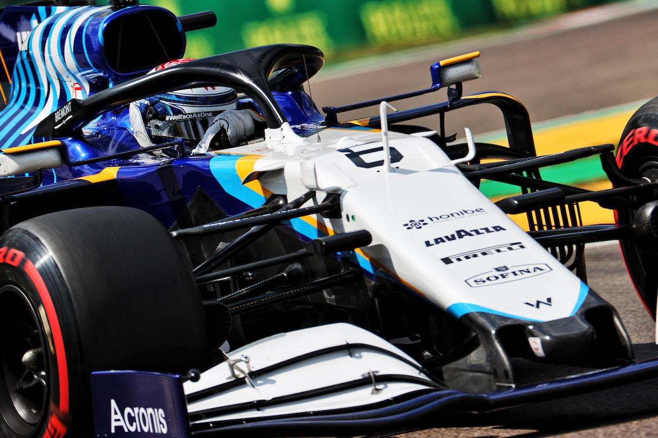 GP IMOLA, Nicholas Latifi (CDN) Williams Racing FW43B.
17.04.2021. Formula 1 World Championship, Rd 2, Emilia Romagna Grand Prix, Imola, Italy, Qualifiche Day.
- www.xpbimages.com, EMail: requests@xpbimages.com © Copyright: Batchelor / XPB Images