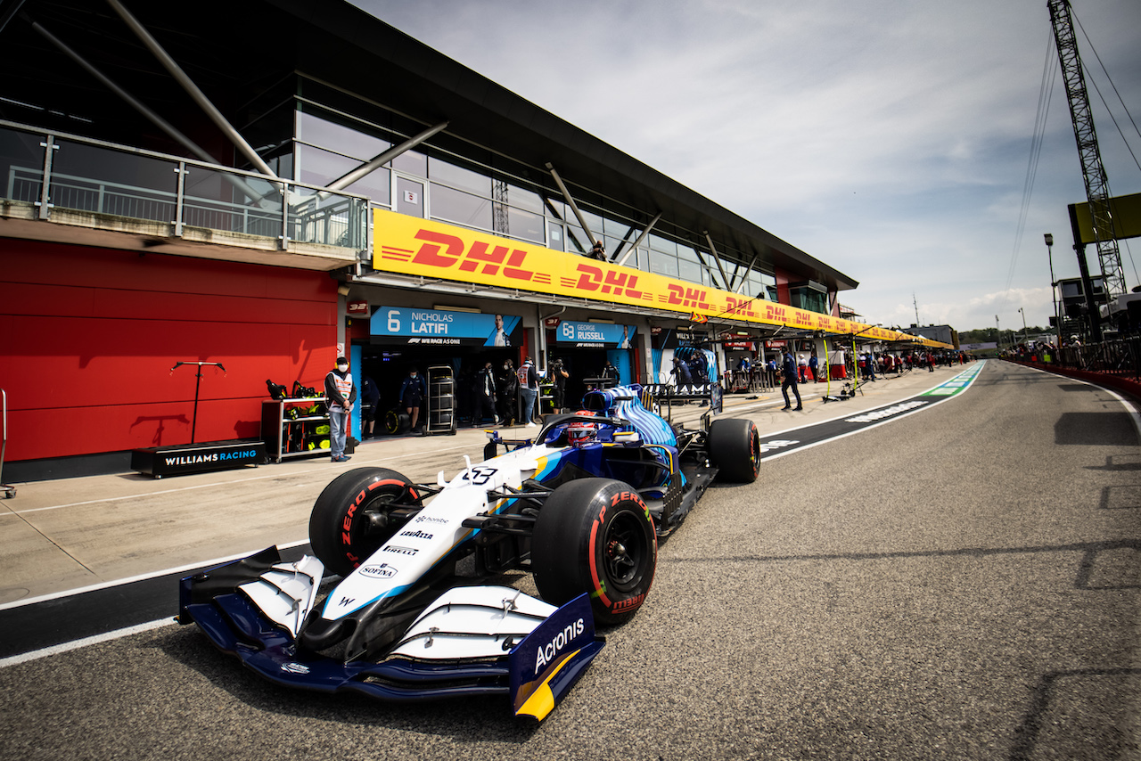 GP IMOLA, George Russell (GBR) Williams Racing FW43B.
17.04.2021. Formula 1 World Championship, Rd 2, Emilia Romagna Grand Prix, Imola, Italy, Qualifiche Day.
- www.xpbimages.com, EMail: requests@xpbimages.com © Copyright: Bearne / XPB Images