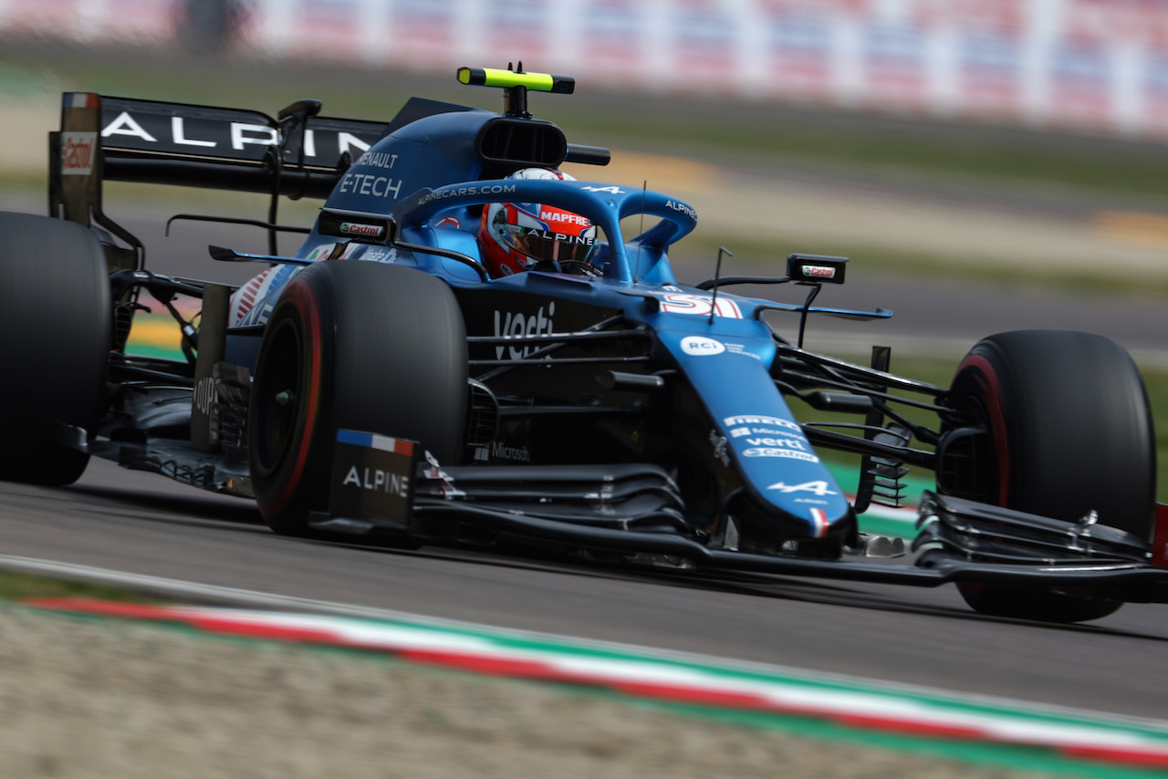 GP IMOLA, Esteban Ocon (FRA), Alpine F1 Team 
17.04.2021. Formula 1 World Championship, Rd 2, Emilia Romagna Grand Prix, Imola, Italy, Qualifiche Day.
- www.xpbimages.com, EMail: requests@xpbimages.com ¬© Copyright: Charniaux / XPB Images