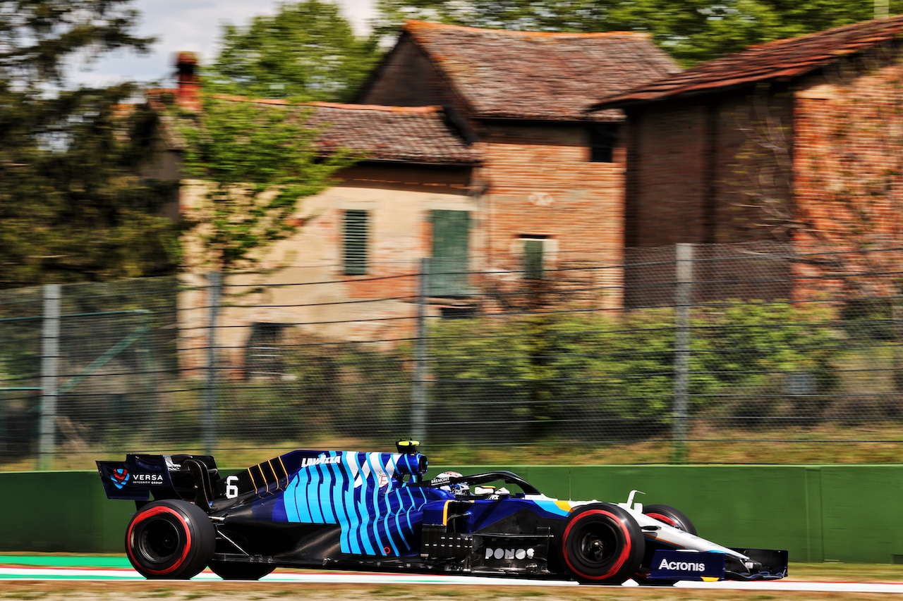 GP IMOLA, Nicholas Latifi (CDN) Williams Racing FW43B.
16.04.2021. Formula 1 World Championship, Rd 2, Emilia Romagna Grand Prix, Imola, Italy, Practice Day.
- www.xpbimages.com, EMail: requests@xpbimages.com © Copyright: Batchelor / XPB Images