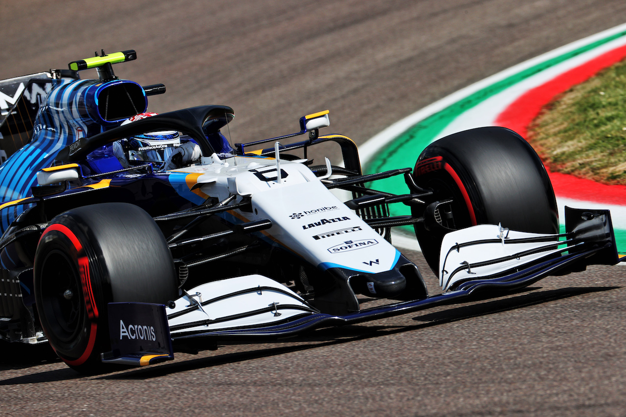 GP IMOLA, Nicholas Latifi (CDN) Williams Racing FW43B.
16.04.2021. Formula 1 World Championship, Rd 2, Emilia Romagna Grand Prix, Imola, Italy, Practice Day.
- www.xpbimages.com, EMail: requests@xpbimages.com © Copyright: Batchelor / XPB Images