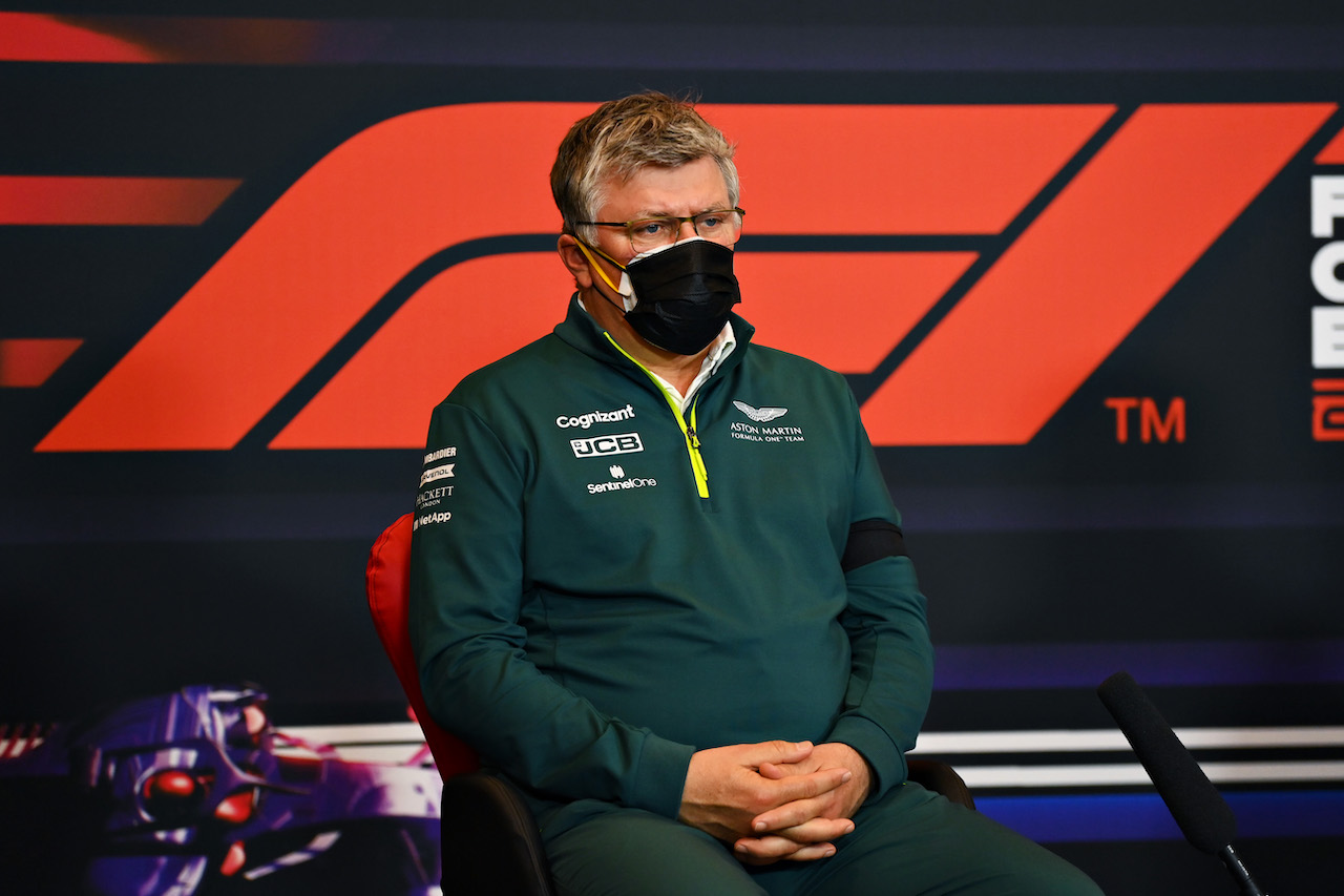 GP IMOLA, Otmar Szafnauer (USA) Aston Martin F1 Team Principal e CEO in the FIA Press Conference.
16.04.2021. Formula 1 World Championship, Rd 2, Emilia Romagna Grand Prix, Imola, Italy, Practice Day.
- www.xpbimages.com, EMail: requests@xpbimages.com © Copyright: FIA Pool Image for Editorial Use Only