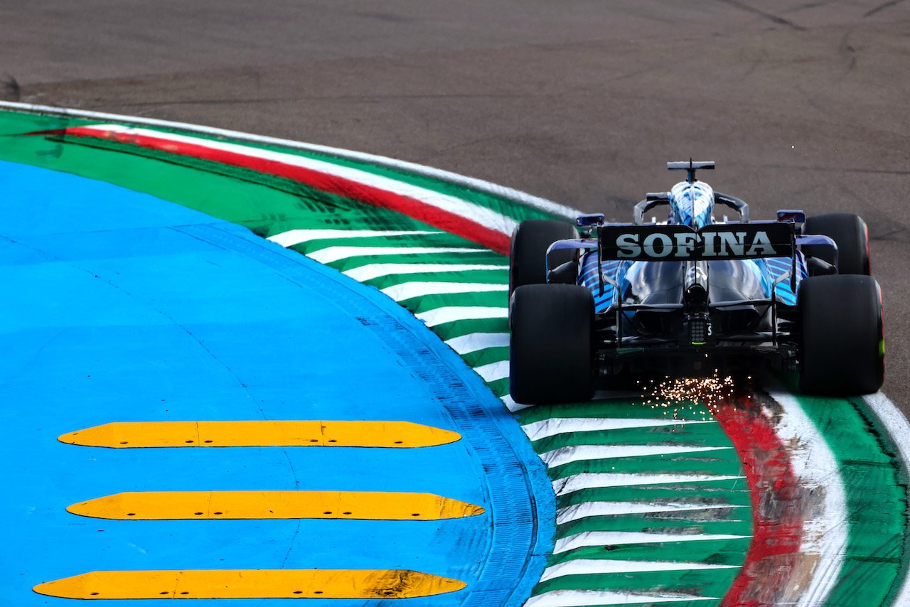 GP IMOLA, George Russell (GBR), Williams Racing 
16.04.2021. Formula 1 World Championship, Rd 2, Emilia Romagna Grand Prix, Imola, Italy, Practice Day.
- www.xpbimages.com, EMail: requests@xpbimages.com ¬© Copyright: Charniaux / XPB Images