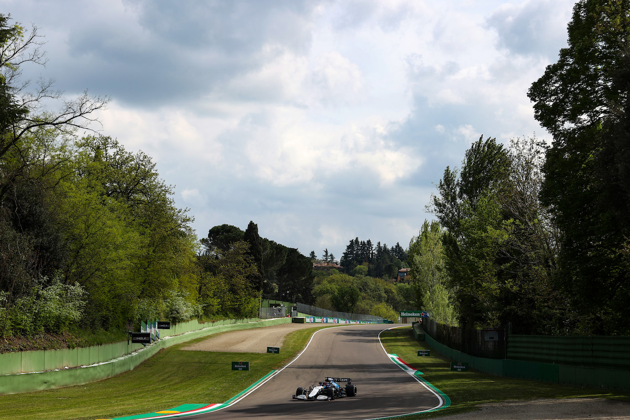 GP IMOLA, George Russell (GBR), Williams Racing 
16.04.2021. Formula 1 World Championship, Rd 2, Emilia Romagna Grand Prix, Imola, Italy, Practice Day.
- www.xpbimages.com, EMail: requests@xpbimages.com ¬© Copyright: Charniaux / XPB Images