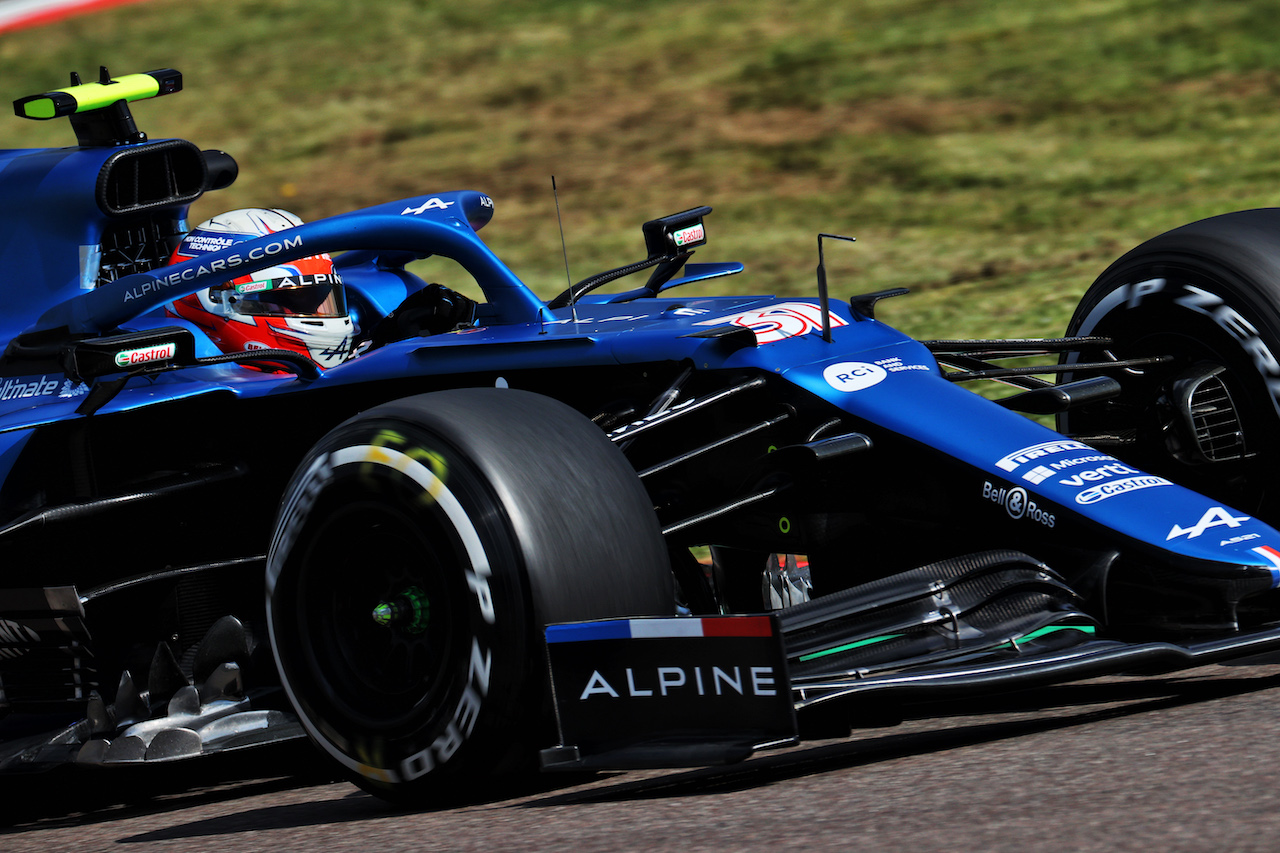 GP IMOLA, Esteban Ocon (FRA) Alpine F1 Team A521.
16.04.2021. Formula 1 World Championship, Rd 2, Emilia Romagna Grand Prix, Imola, Italy, Practice Day.
- www.xpbimages.com, EMail: requests@xpbimages.com © Copyright: Batchelor / XPB Images