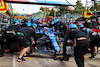 GP IMOLA, Esteban Ocon (FRA) Alpine F1 Team A521 practices a pit stop.
16.04.2021. Formula 1 World Championship, Rd 2, Emilia Romagna Grand Prix, Imola, Italy, Practice Day.
- www.xpbimages.com, EMail: requests@xpbimages.com © Copyright: Moy / XPB Images