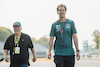 GP ITALIA, Sebastian Vettel (GER) Aston Martin F1 Team walks the circuit with his father Norbert Vettel (GER).
09.09.2021. Formula 1 World Championship, Rd 14, Italian Grand Prix, Monza, Italy, Preparation Day.
- www.xpbimages.com, EMail: requests@xpbimages.com © Copyright: Bearne / XPB Images