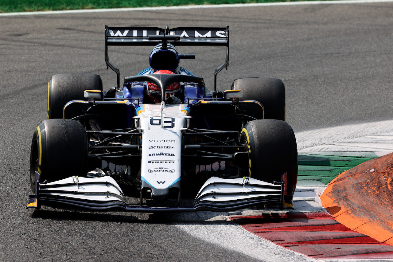 GP ITALIA, George Russell (GBR) Williams Racing FW43B.
11.09.2021. Formula 1 World Championship, Rd 14, Italian Grand Prix, Monza, Italy, Sprint Day.
- www.xpbimages.com, EMail: requests@xpbimages.com © Copyright: Batchelor / XPB Images