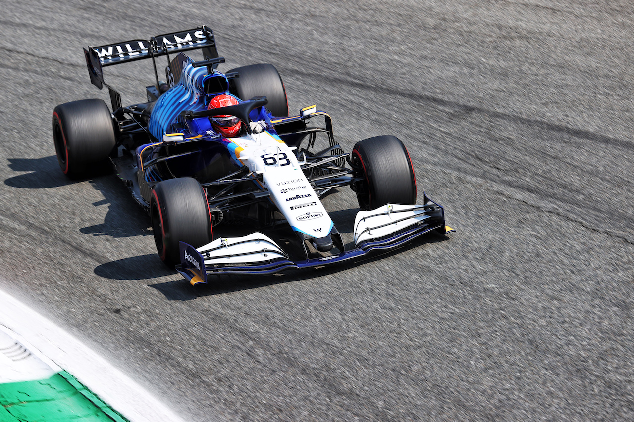 GP ITALIA, George Russell (GBR) Williams Racing FW43B.
11.09.2021. Formula 1 World Championship, Rd 14, Italian Grand Prix, Monza, Italy, Sprint Day.
- www.xpbimages.com, EMail: requests@xpbimages.com © Copyright: Charniaux / XPB Images