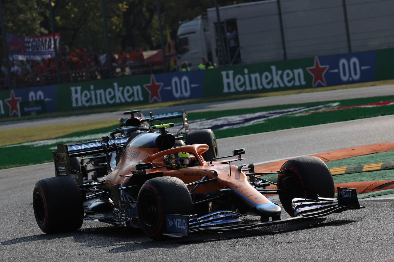 GP ITALIA, Lando Norris (GBR) McLaren MCL35M.
11.09.2021. Formula 1 World Championship, Rd 14, Italian Grand Prix, Monza, Italy, Sprint Day.
- www.xpbimages.com, EMail: requests@xpbimages.com ¬© Copyright: Batchelor / XPB Images