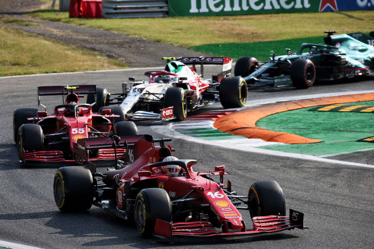 GP ITALIA, Charles Leclerc (MON) Ferrari SF-21.
11.09.2021. Formula 1 World Championship, Rd 14, Italian Grand Prix, Monza, Italy, Sprint Day.
- www.xpbimages.com, EMail: requests@xpbimages.com © Copyright: XPB Images