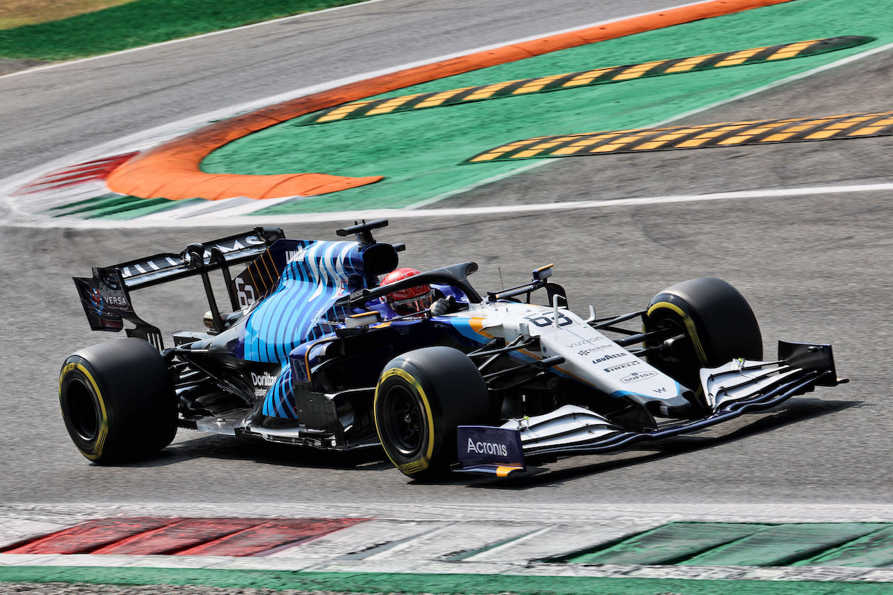 GP ITALIA, George Russell (GBR) Williams Racing FW43B.
11.09.2021. Formula 1 World Championship, Rd 14, Italian Grand Prix, Monza, Italy, Sprint Day.
- www.xpbimages.com, EMail: requests@xpbimages.com © Copyright: Batchelor / XPB Images
