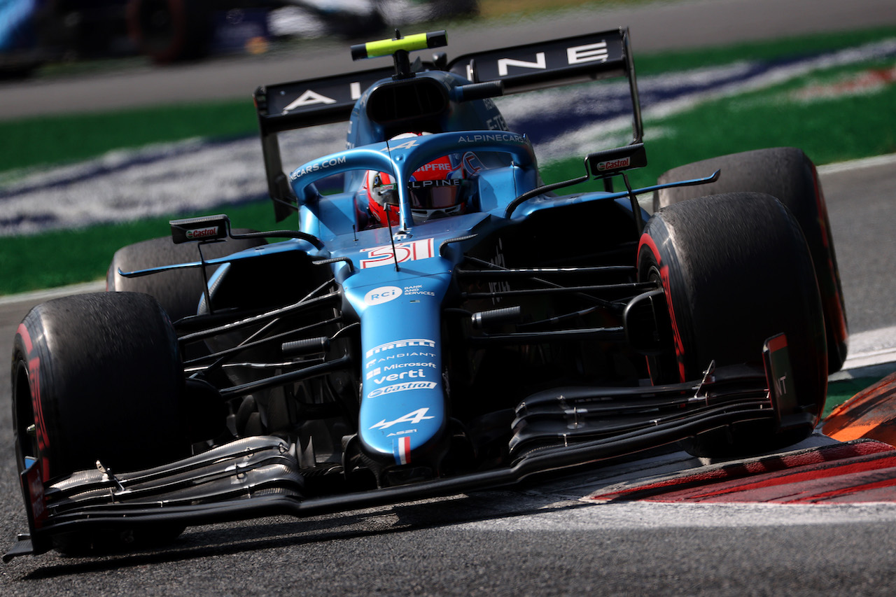 GP ITALIA, Esteban Ocon (FRA) Alpine F1 Team A521.
11.09.2021. Formula 1 World Championship, Rd 14, Italian Grand Prix, Monza, Italy, Sprint Day.
- www.xpbimages.com, EMail: requests@xpbimages.com © Copyright: Batchelor / XPB Images