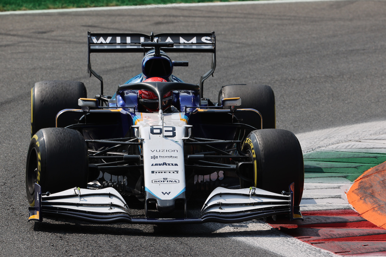 GP ITALIA, George Russell (GBR) Williams Racing FW43B.
11.09.2021. Formula 1 World Championship, Rd 14, Italian Grand Prix, Monza, Italy, Sprint Day.
- www.xpbimages.com, EMail: requests@xpbimages.com © Copyright: Batchelor / XPB Images