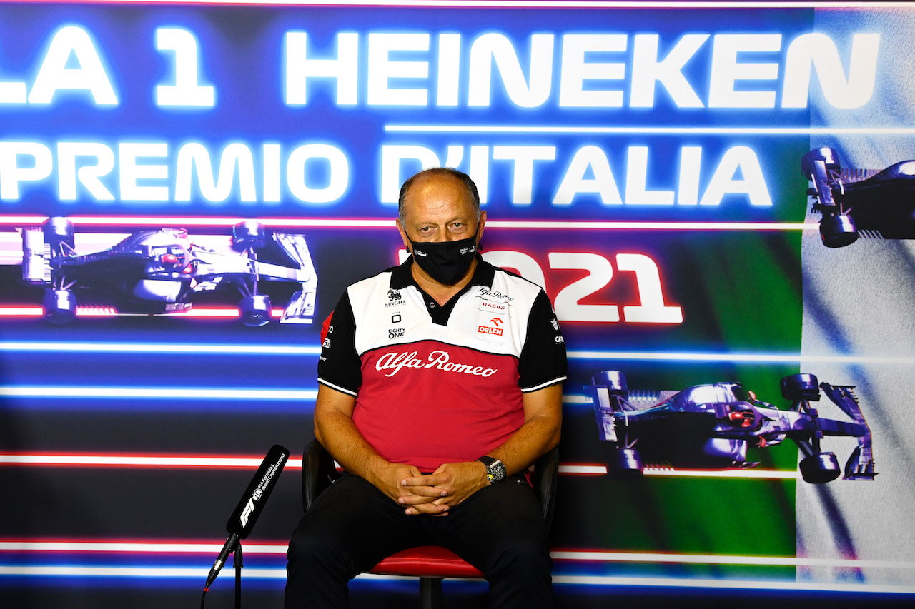 GP ITALIA, Frederic Vasseur (FRA) Alfa Romeo Racing Team Principal in the FIA Press Conference.
10.09.2021. Formula 1 World Championship, Rd 14, Italian Grand Prix, Monza, Italy, Qualifiche Day.
- www.xpbimages.com, EMail: requests@xpbimages.com © Copyright: FIA Pool Image for Editorial Use Only