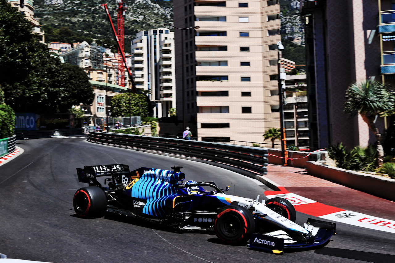 GP MONACO, George Russell (GBR) Williams Racing FW43B.
20.05.2021. Formula 1 World Championship, Rd 5, Monaco Grand Prix, Monte Carlo, Monaco, Practice Day.
- www.xpbimages.com, EMail: requests@xpbimages.com © Copyright: Batchelor / XPB Images