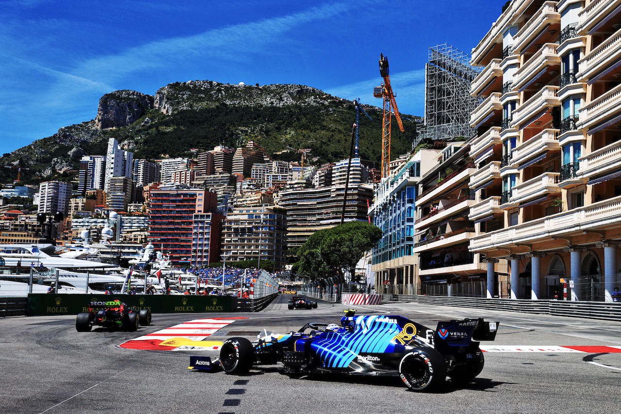 GP MONACO, Nicholas Latifi (CDN) Williams Racing FW43B.
20.05.2021. Formula 1 World Championship, Rd 5, Monaco Grand Prix, Monte Carlo, Monaco, Practice Day.
- www.xpbimages.com, EMail: requests@xpbimages.com © Copyright: Moy / XPB Images