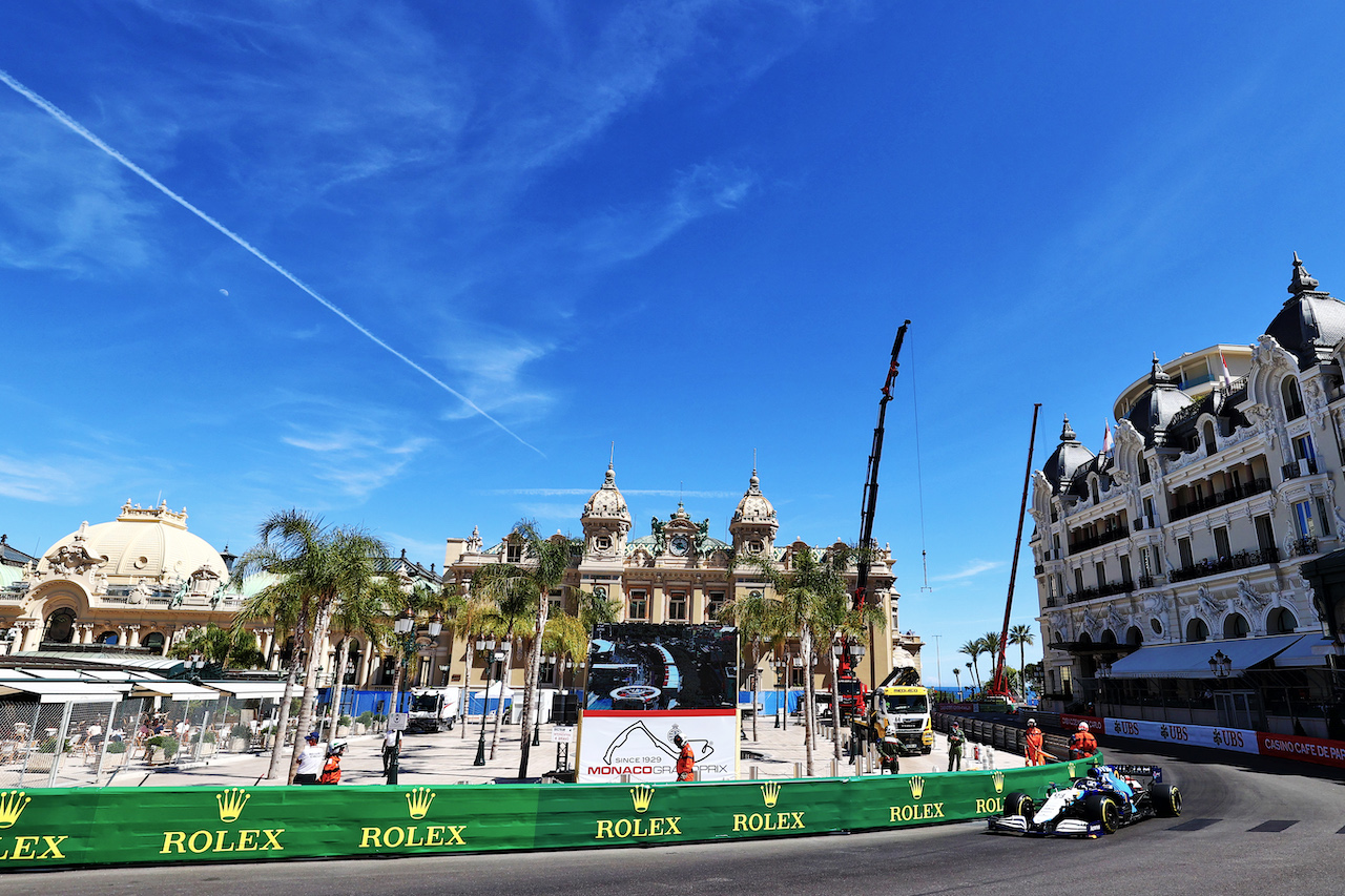 GP MONACO, George Russell (GBR) Williams Racing FW43B.
20.05.2021. Formula 1 World Championship, Rd 5, Monaco Grand Prix, Monte Carlo, Monaco, Practice Day.
- www.xpbimages.com, EMail: requests@xpbimages.com © Copyright: Moy / XPB Images