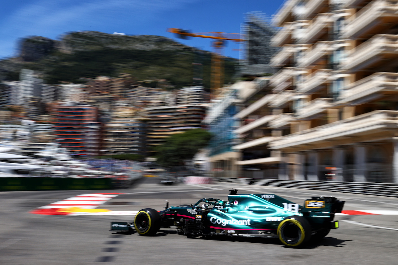 GP MONACO, Lance Stroll (CDN) Aston Martin F1 Team AMR21.
20.05.2021. Formula 1 World Championship, Rd 5, Monaco Grand Prix, Monte Carlo, Monaco, Practice Day.
- www.xpbimages.com, EMail: requests@xpbimages.com © Copyright: Moy / XPB Images