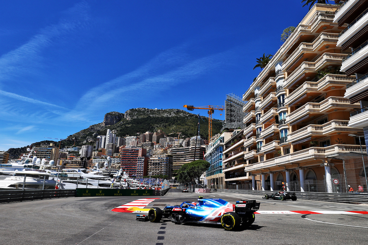 GP MONACO, Esteban Ocon (FRA) Alpine F1 Team A521.
20.05.2021. Formula 1 World Championship, Rd 5, Monaco Grand Prix, Monte Carlo, Monaco, Practice Day.
- www.xpbimages.com, EMail: requests@xpbimages.com © Copyright: Moy / XPB Images