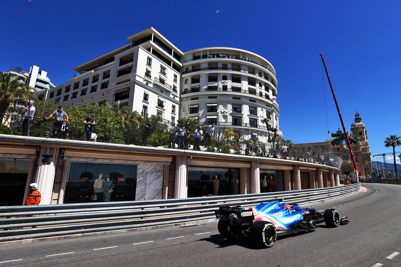 GP MONACO, Esteban Ocon (FRA) Alpine F1 Team A521.
20.05.2021. Formula 1 World Championship, Rd 5, Monaco Grand Prix, Monte Carlo, Monaco, Practice Day.
- www.xpbimages.com, EMail: requests@xpbimages.com © Copyright: Moy / XPB Images