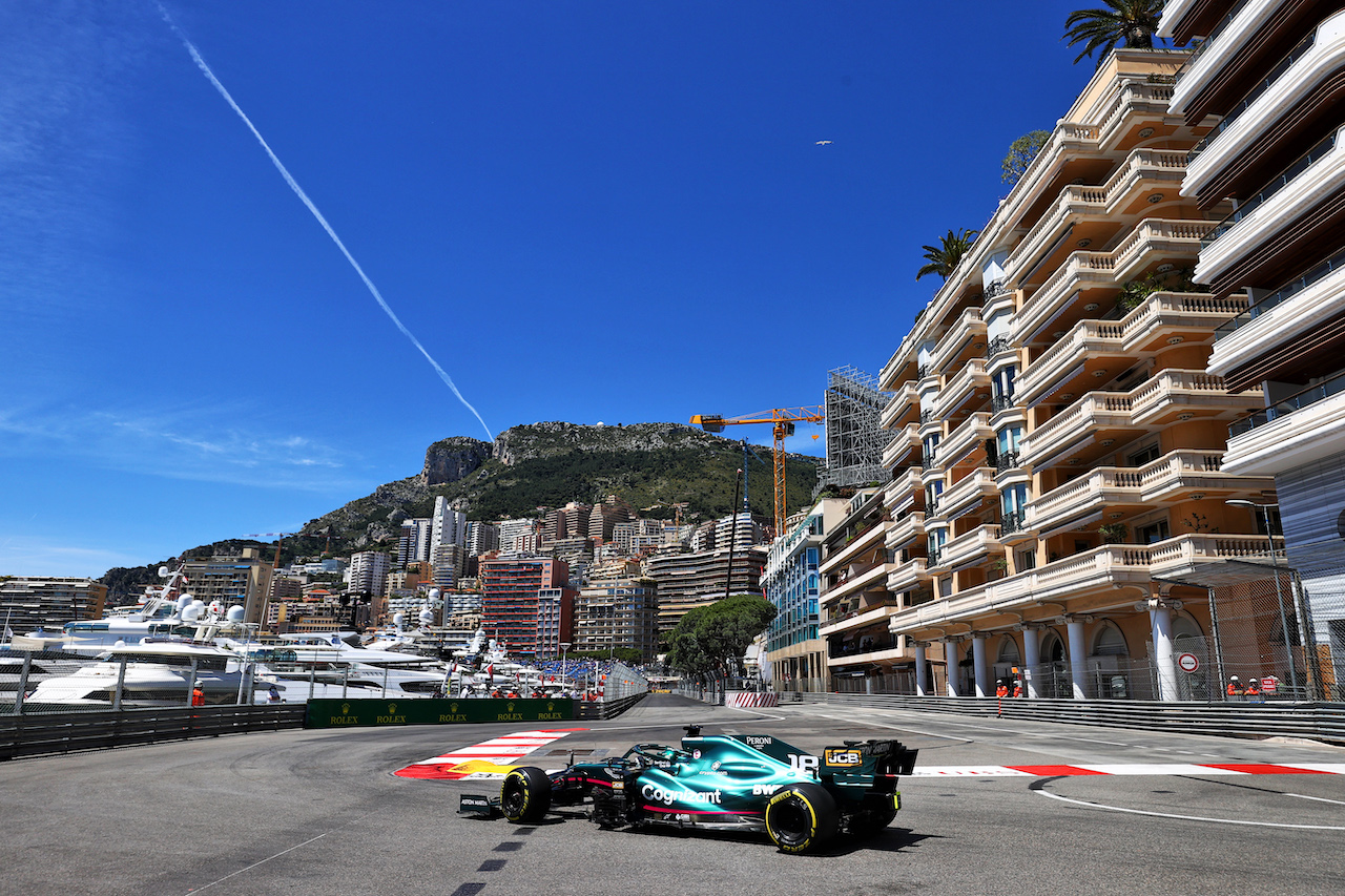 GP MONACO, Lance Stroll (CDN) Aston Martin F1 Team AMR21.
20.05.2021. Formula 1 World Championship, Rd 5, Monaco Grand Prix, Monte Carlo, Monaco, Practice Day.
- www.xpbimages.com, EMail: requests@xpbimages.com © Copyright: Moy / XPB Images