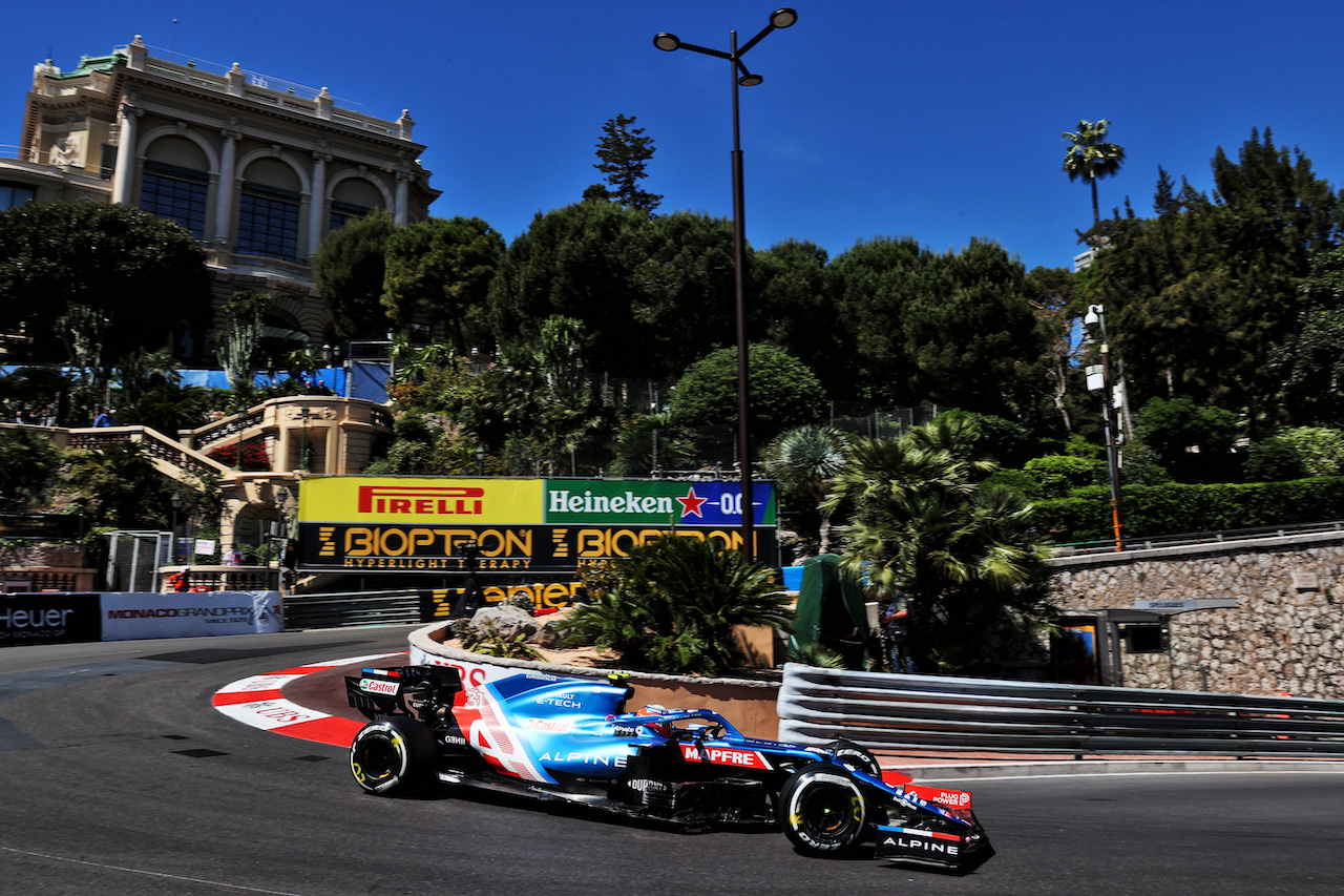 GP MONACO, Esteban Ocon (FRA) Alpine F1 Team A521.
20.05.2021. Formula 1 World Championship, Rd 5, Monaco Grand Prix, Monte Carlo, Monaco, Practice Day.
- www.xpbimages.com, EMail: requests@xpbimages.com © Copyright: Batchelor / XPB Images