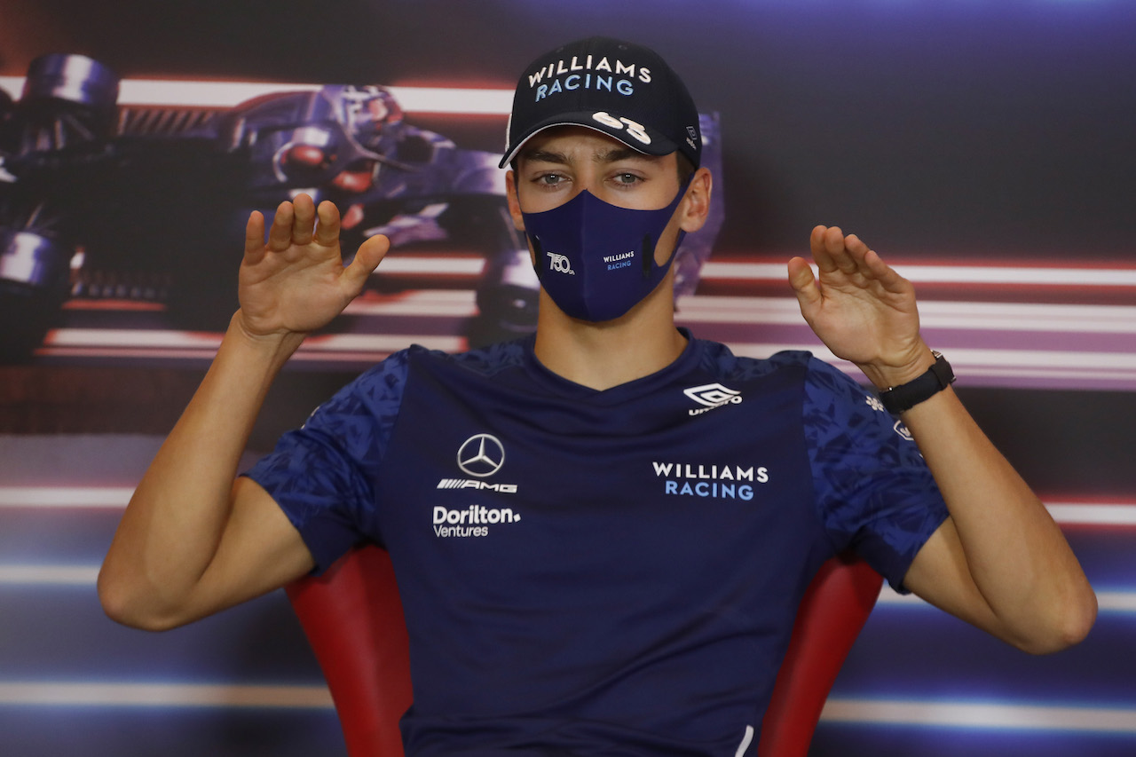 GP MONACO, George Russell (GBR) Williams Racing in the FIA Press Conference.
19.05.2021. Formula 1 World Championship, Rd 5, Monaco Grand Prix, Monte Carlo, Monaco, Preparation Day.
- www.xpbimages.com, EMail: requests@xpbimages.com © Copyright: FIA Pool Image for Editorial Use Only