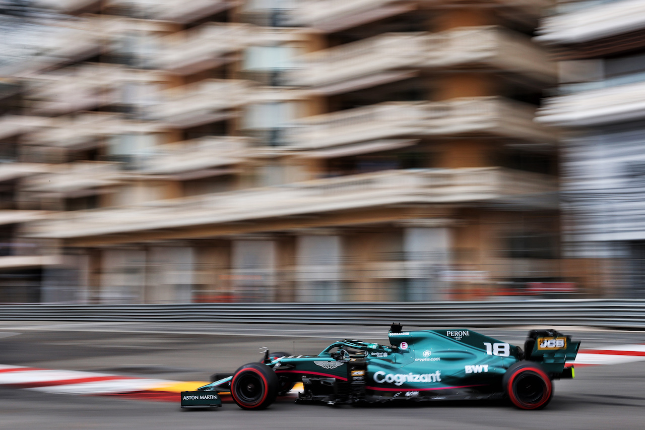 GP MONACO, Lance Stroll (CDN) Aston Martin F1 Team AMR21.
22.05.2021. Formula 1 World Championship, Rd 5, Monaco Grand Prix, Monte Carlo, Monaco, Qualifiche Day.
- www.xpbimages.com, EMail: requests@xpbimages.com © Copyright: Batchelor / XPB Images