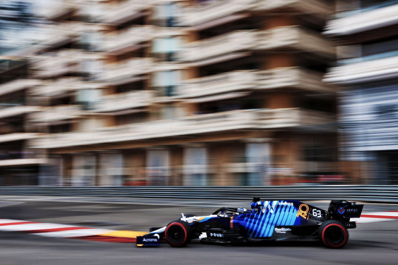 GP MONACO, George Russell (GBR) Williams Racing FW43B.
22.05.2021. Formula 1 World Championship, Rd 5, Monaco Grand Prix, Monte Carlo, Monaco, Qualifiche Day.
- www.xpbimages.com, EMail: requests@xpbimages.com © Copyright: Batchelor / XPB Images