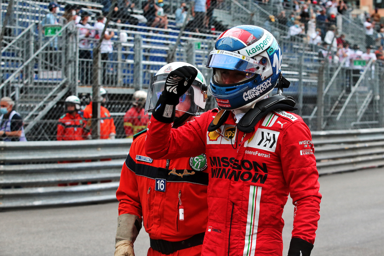 GP MONACO, Charles Leclerc (MON) Ferrari after crashing out of qualifying.
22.05.2021. Formula 1 World Championship, Rd 5, Monaco Grand Prix, Monte Carlo, Monaco, Qualifiche Day.
- www.xpbimages.com, EMail: requests@xpbimages.com © Copyright: XPB Images