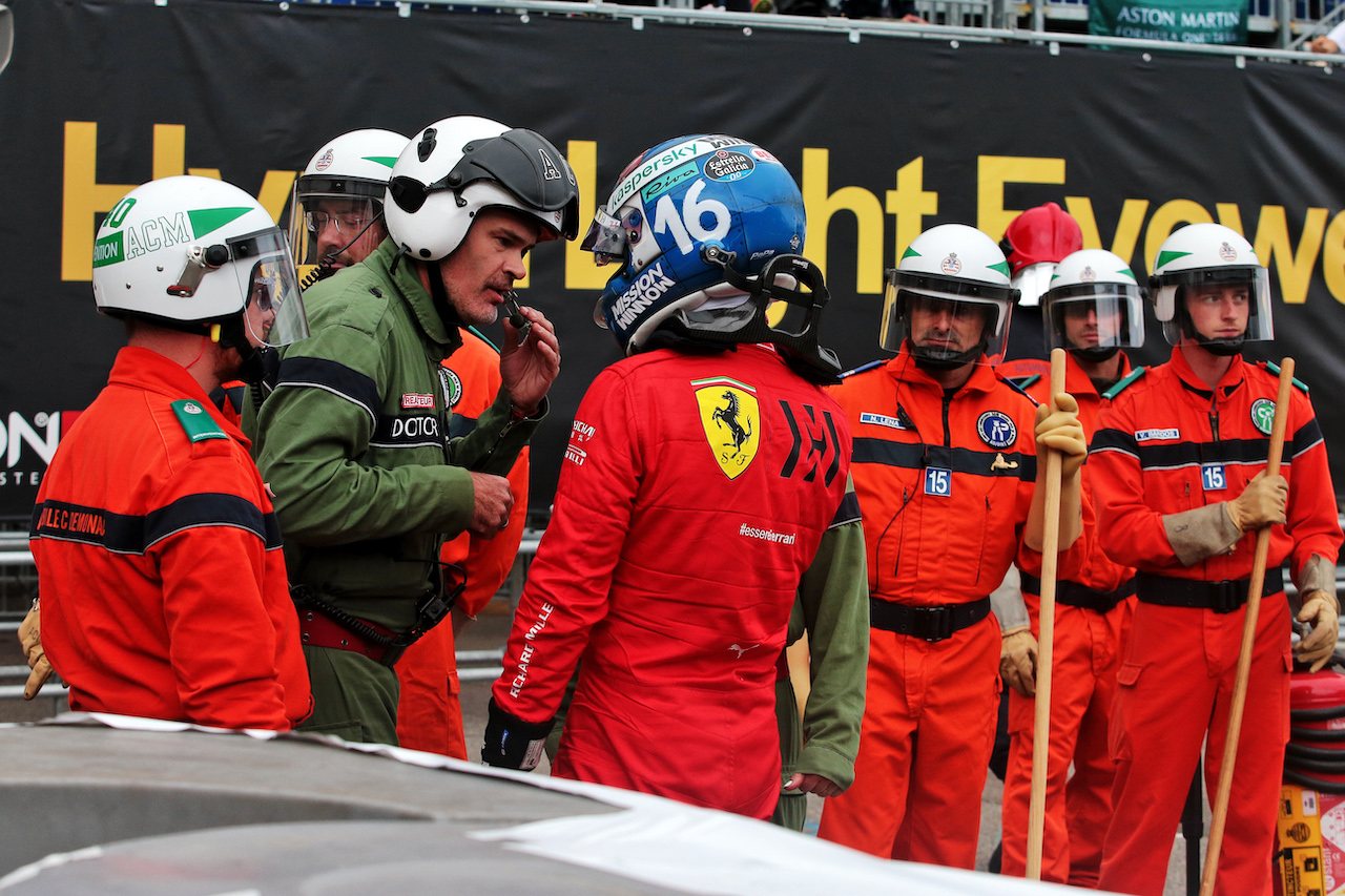 GP MONACO, Charles Leclerc (MON) Ferrari after crashing out of qualifying.
22.05.2021. Formula 1 World Championship, Rd 5, Monaco Grand Prix, Monte Carlo, Monaco, Qualifiche Day.
- www.xpbimages.com, EMail: requests@xpbimages.com © Copyright: XPB Images