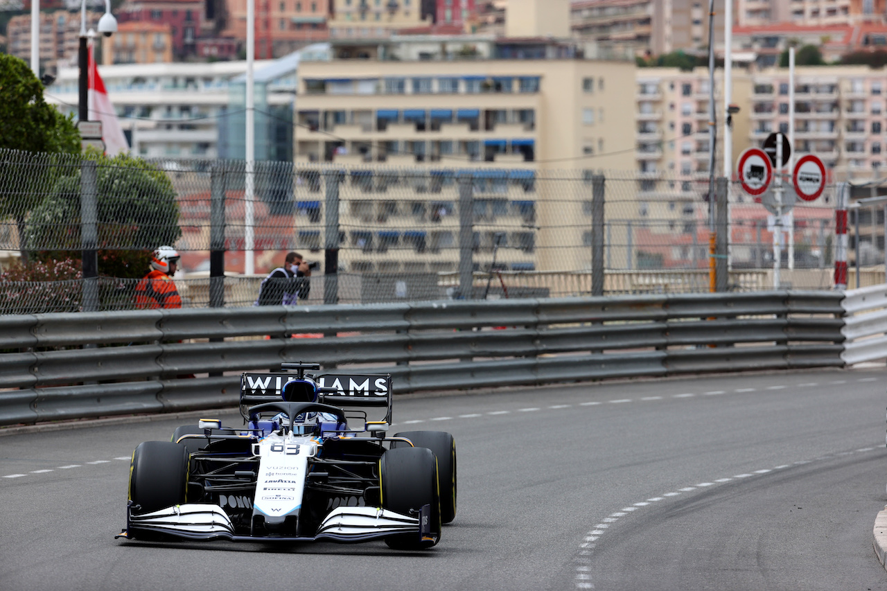 GP MONACO, George Russell (GBR) Williams Racing FW43B.
22.05.2021. Formula 1 World Championship, Rd 5, Monaco Grand Prix, Monte Carlo, Monaco, Qualifiche Day.
- www.xpbimages.com, EMail: requests@xpbimages.com © Copyright: Batchelor / XPB Images