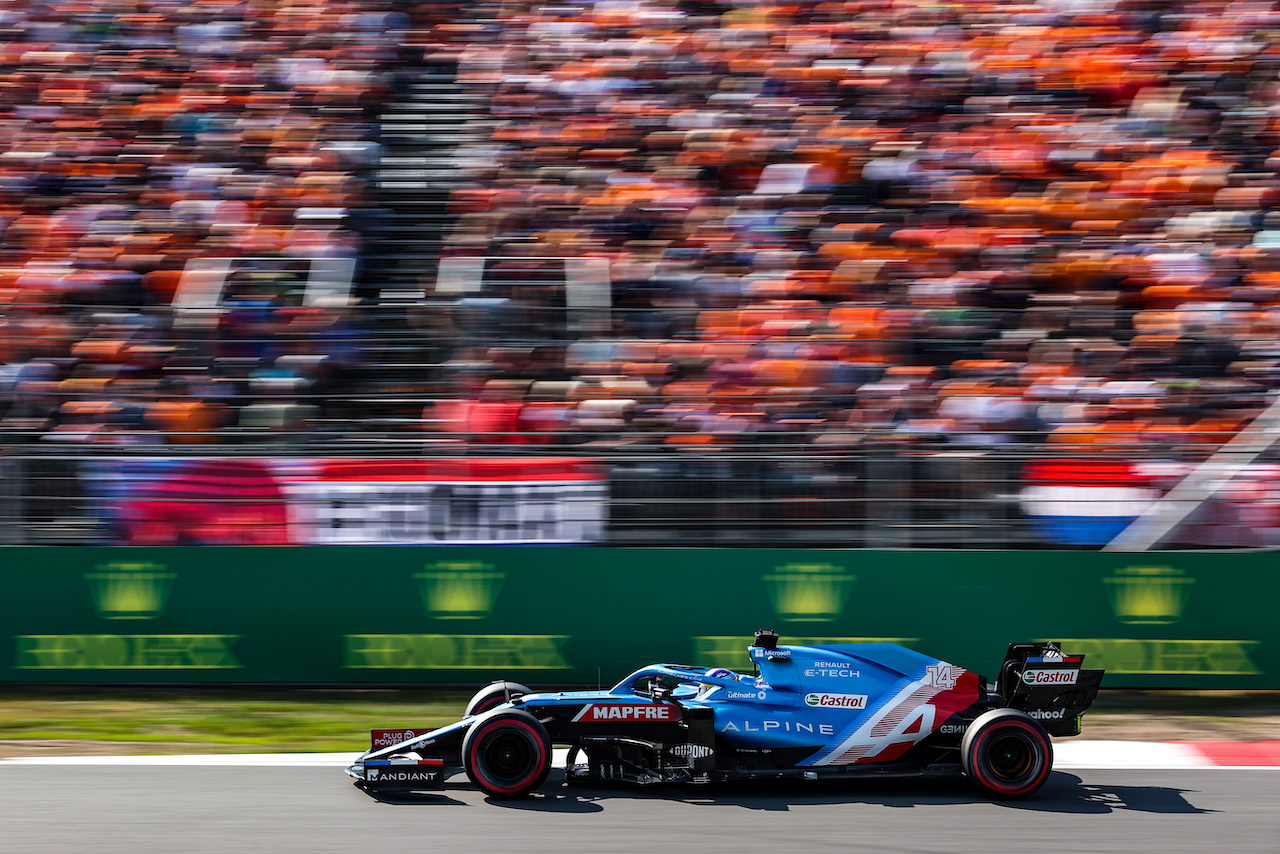 GP OLANDA, Fernando Alonso (ESP), Alpine F1 Team 
03.09.2021. Formula 1 World Championship, Rd 13, Dutch Grand Prix, Zandvoort, Netherlands, Practice Day.
- www.xpbimages.com, EMail: requests@xpbimages.com © Copyright: Charniaux / XPB Images