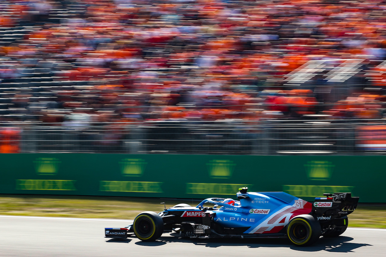 GP OLANDA, Esteban Ocon (FRA), Alpine F1 Team 
03.09.2021. Formula 1 World Championship, Rd 13, Dutch Grand Prix, Zandvoort, Netherlands, Practice Day.
- www.xpbimages.com, EMail: requests@xpbimages.com © Copyright: Charniaux / XPB Images