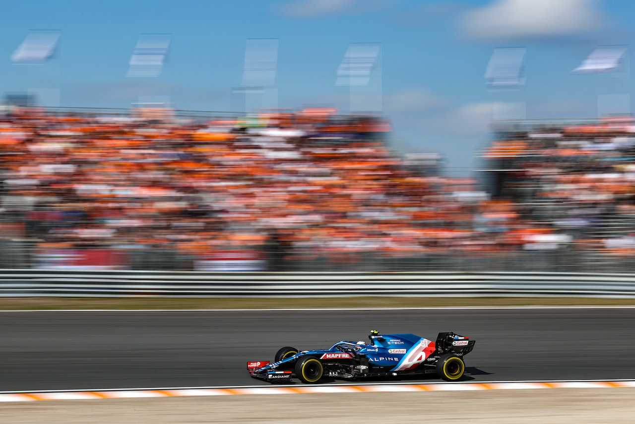 GP OLANDA, Esteban Ocon (FRA), Alpine F1 Team 
03.09.2021. Formula 1 World Championship, Rd 13, Dutch Grand Prix, Zandvoort, Netherlands, Practice Day.
- www.xpbimages.com, EMail: requests@xpbimages.com © Copyright: Charniaux / XPB Images