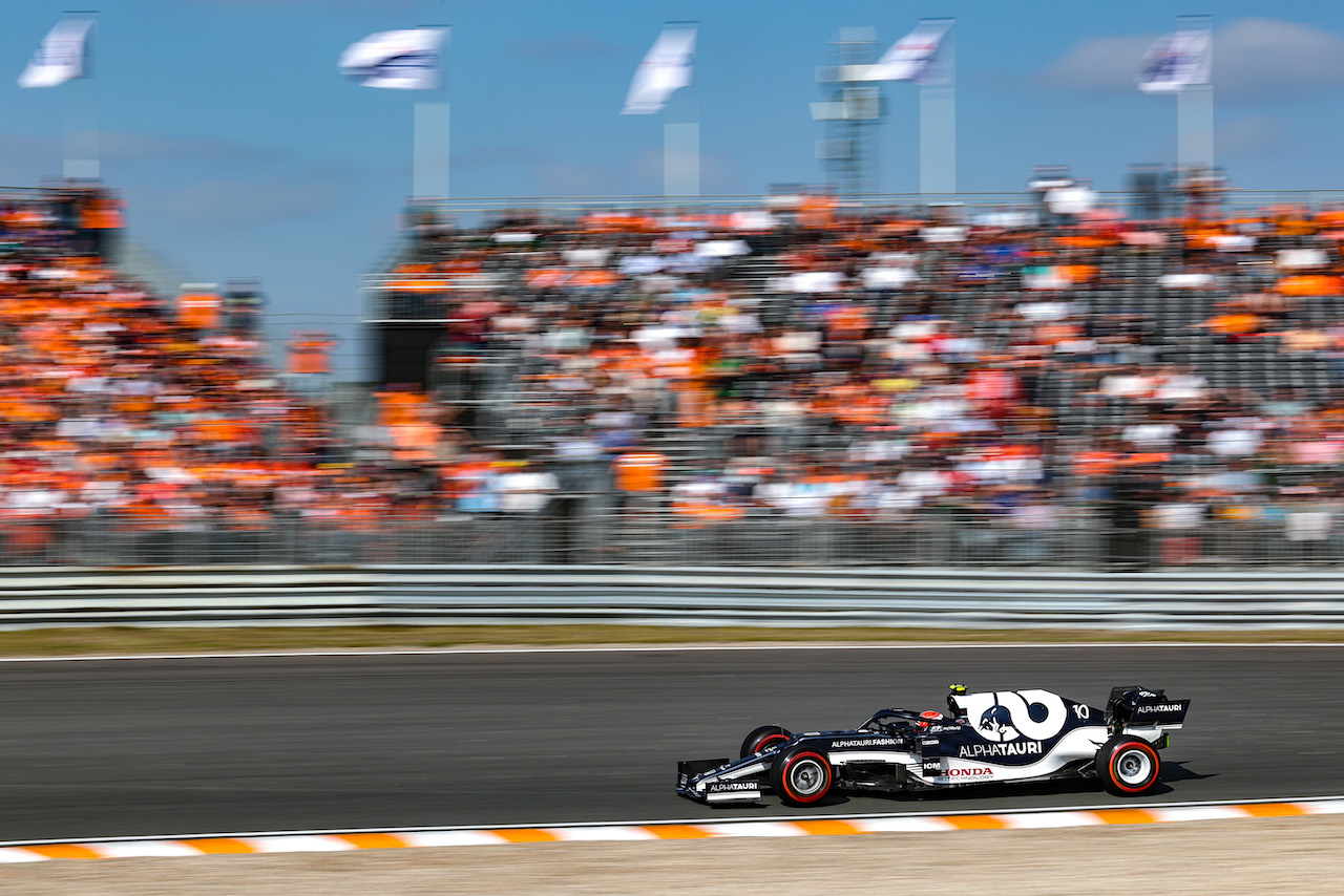 GP OLANDA, Pierre Gasly (FRA), AlphaTauri F1 
03.09.2021. Formula 1 World Championship, Rd 13, Dutch Grand Prix, Zandvoort, Netherlands, Practice Day.
- www.xpbimages.com, EMail: requests@xpbimages.com ¬© Copyright: Charniaux / XPB Images