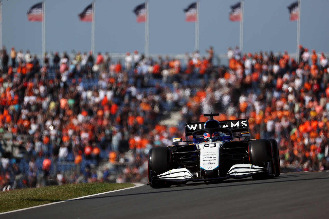 GP OLANDA, George Russell (GBR) Williams Racing FW43B.
03.09.2021. Formula 1 World Championship, Rd 13, Dutch Grand Prix, Zandvoort, Netherlands, Practice Day.
- www.xpbimages.com, EMail: requests@xpbimages.com © Copyright: Batchelor / XPB Images