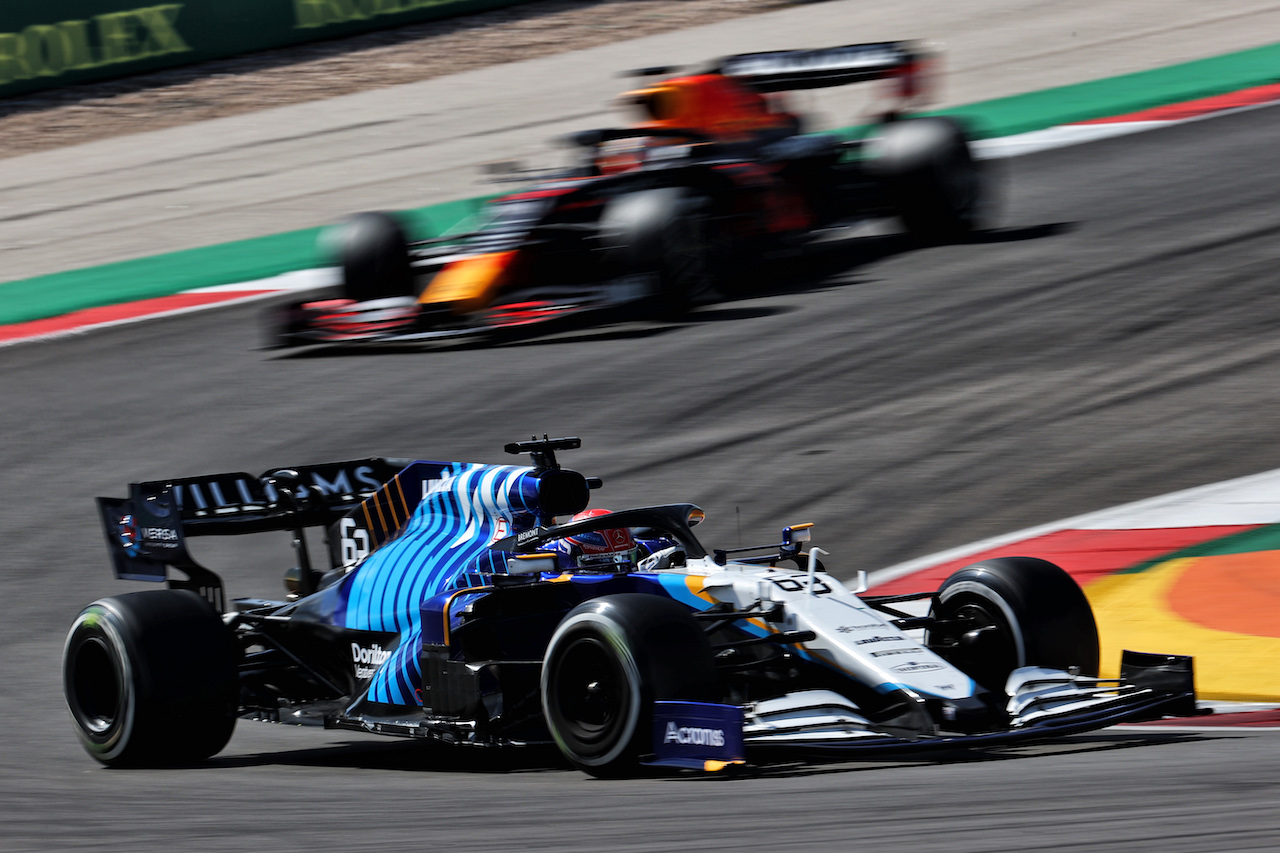 GP PORTOGALLO, George Russell (GBR) Williams Racing FW43B.
02.05.2021. Formula 1 World Championship, Rd 3, Portuguese Grand Prix, Portimao, Portugal, Gara Day.
- www.xpbimages.com, EMail: requests@xpbimages.com © Copyright: Batchelor / XPB Images