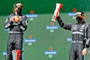 GP PORTOGALLO, Valtteri Bottas (FIN) Mercedes AMG F1 celebrates his third position on the podium (Right) with vincitore Lewis Hamilton (GBR) Mercedes AMG F1 (Left).
02.05.2021. Formula 1 World Championship, Rd 3, Portuguese Grand Prix, Portimao, Portugal, Gara Day.
 - www.xpbimages.com, EMail: requests@xpbimages.com © Copyright: Staley / XPB Images
