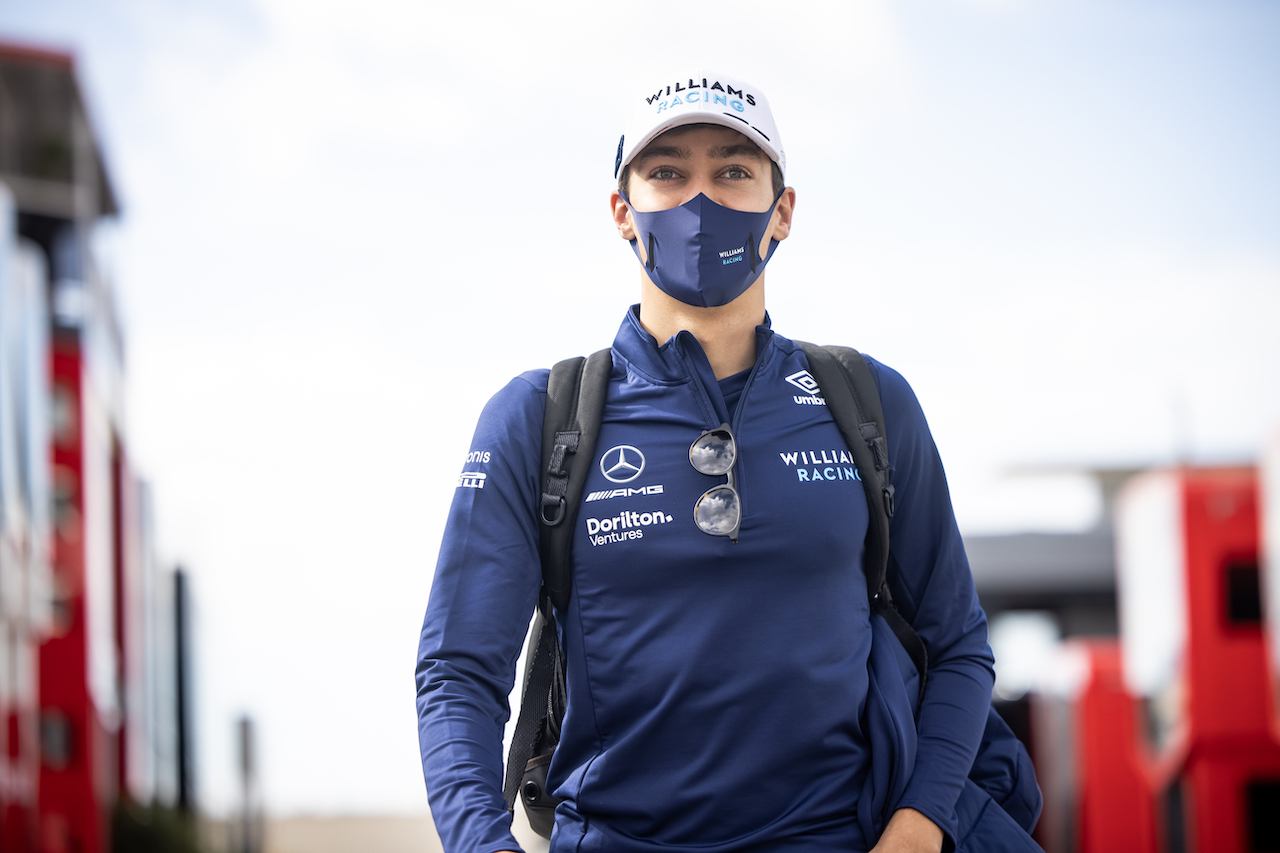 GP PORTOGALLO, George Russell (GBR) Williams Racing.
29.04.2021. Formula 1 World Championship, Rd 3, Portuguese Grand Prix, Portimao, Portugal, Preparation Day.
- www.xpbimages.com, EMail: requests@xpbimages.com © Copyright: Bearne / XPB Images